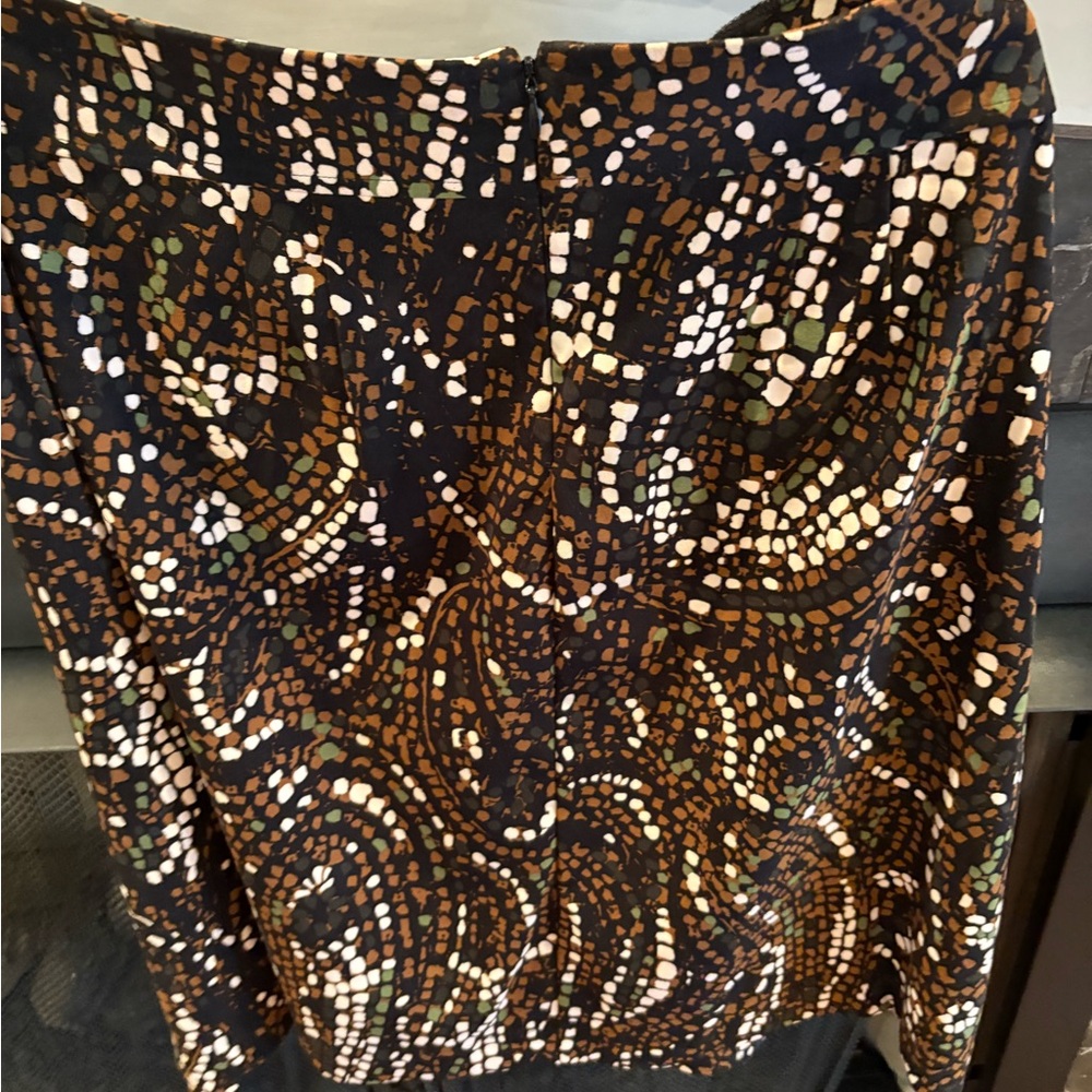 Notations Black And Brown Patterned Blouse - image 7